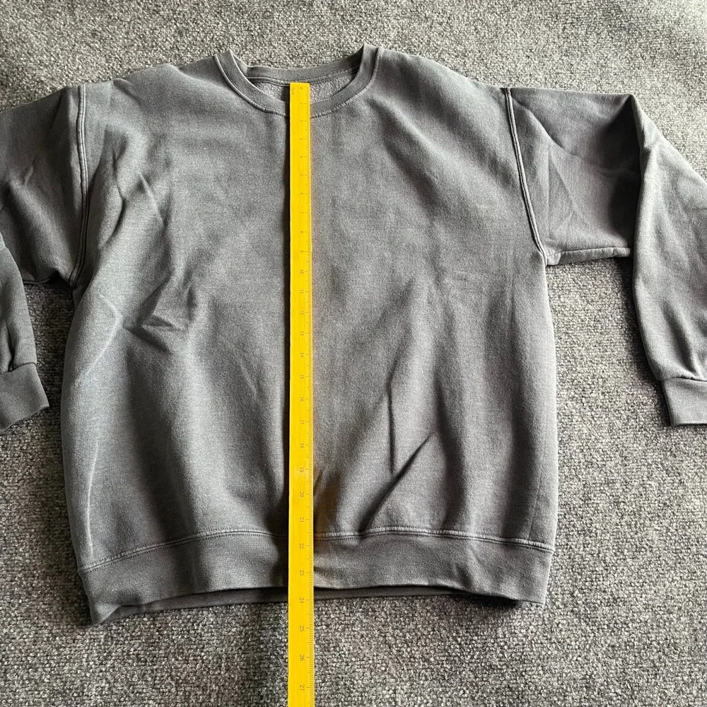 Fruit of the Loom‎ Mens Crewneck Sweatshirt Large Charcoal Grey Faded Fleece